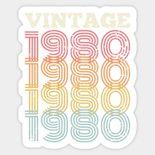 50th birthday gifts for men and women 1980 gift 40 years old Sticker